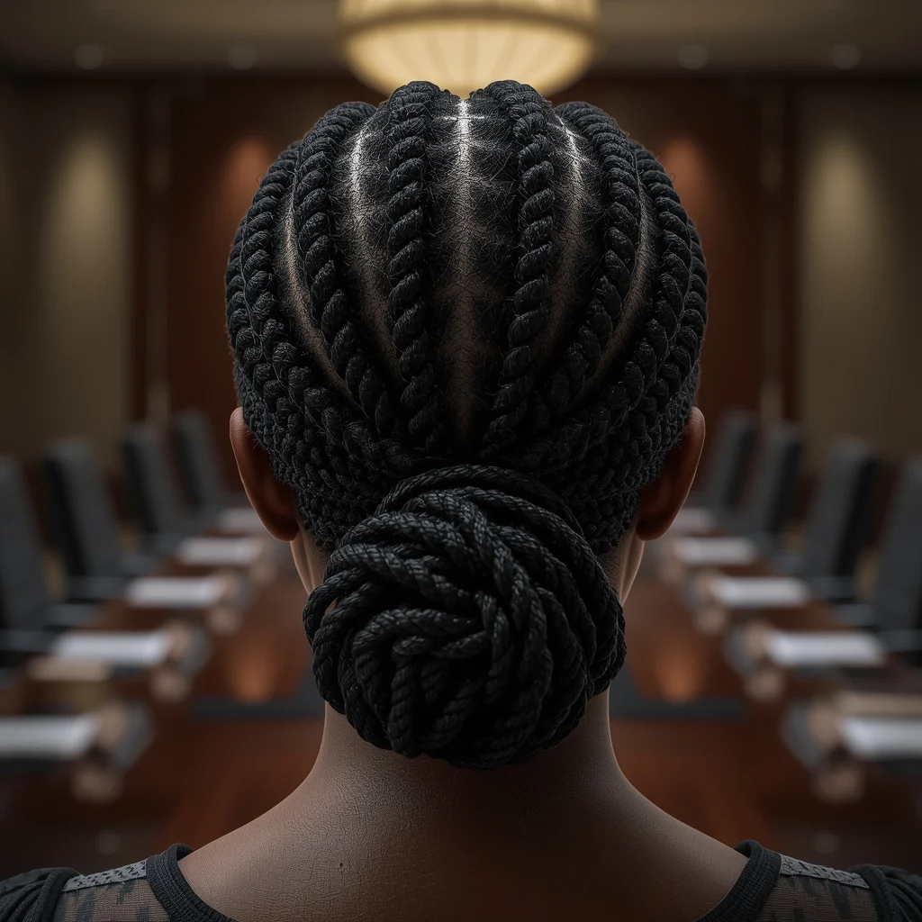 Criss-Cross Cornrow Bun