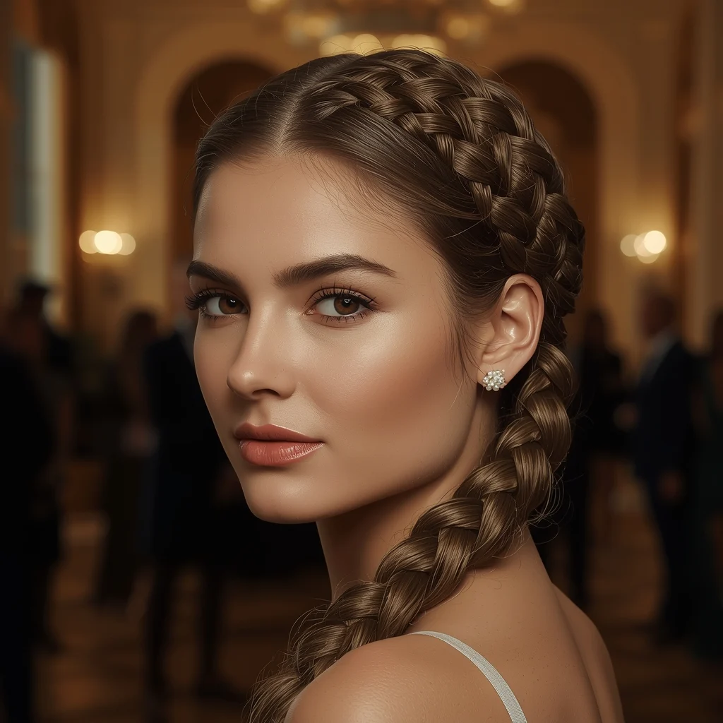 Pearl-Inlaid French Braid