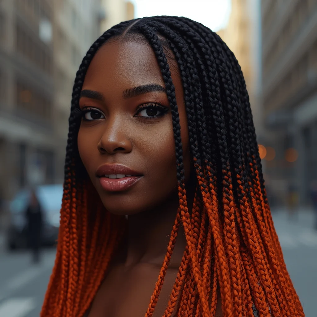 Ombre Sunset Braids