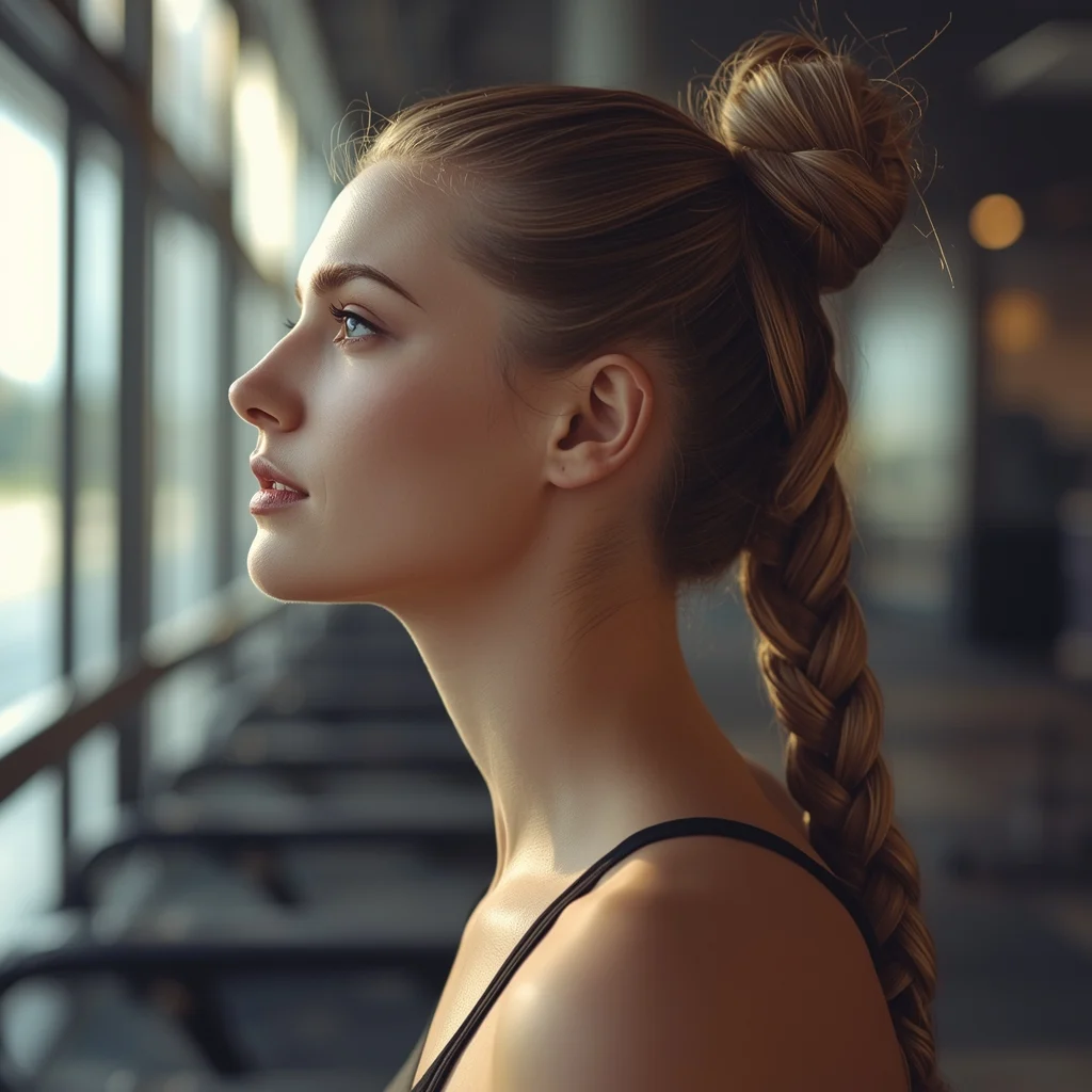 Reverse French Braid Bun